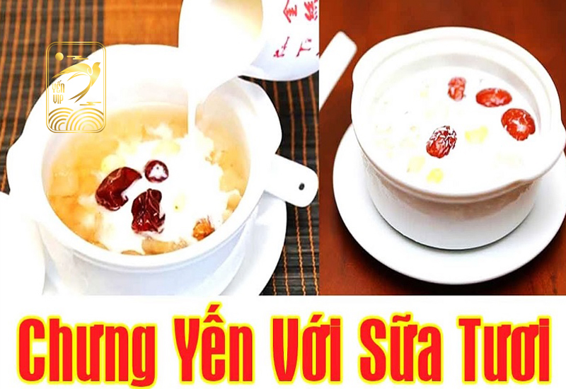 Cách làm yến chưng sữa tươi