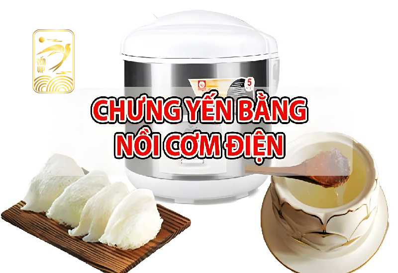 Chưng yến bằng nồi cơm điện